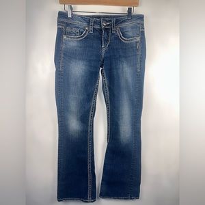 SILVER Women's Jeans 27x31 Lola Flare Blue‎ Denim